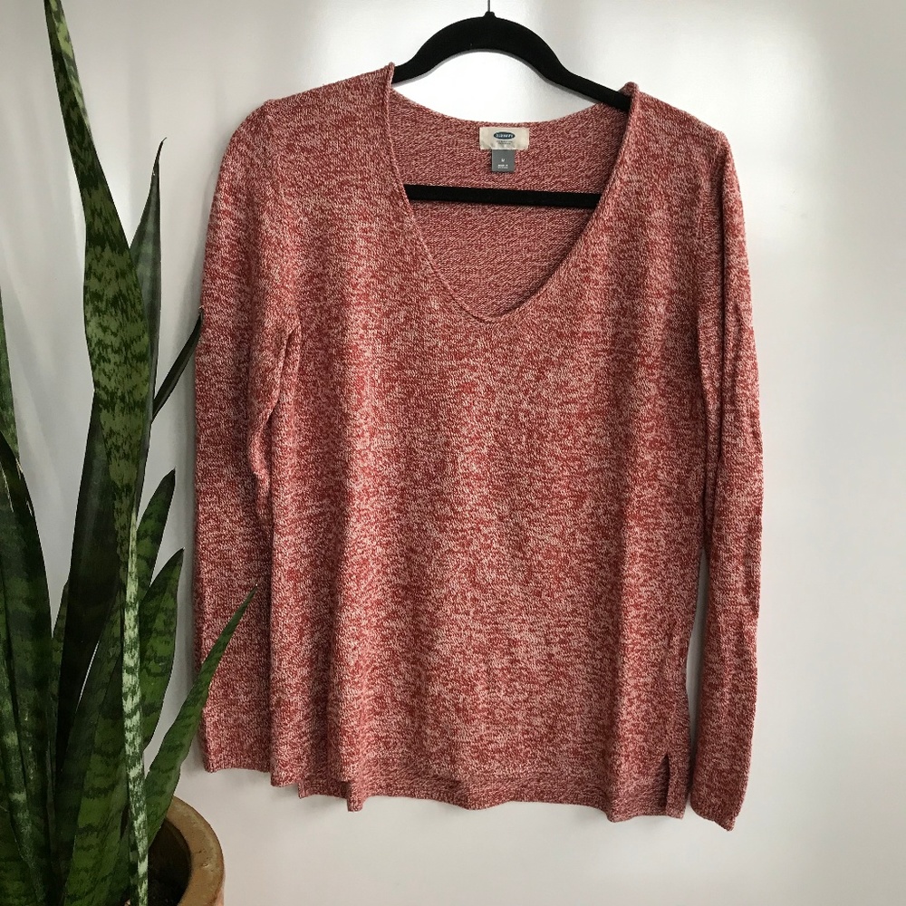 Old Navy Women's Sweater V-Neck Red M